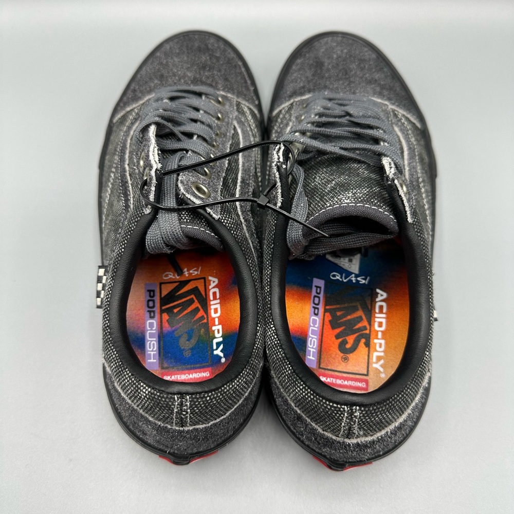 VANS X QUASI Skate Old Skool black denim style Men’s Sneakers. size 7 - Picture 6 of 10